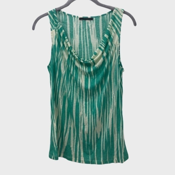 Anthro Velvet by graham & spencer green print top - Picture 1 of 8